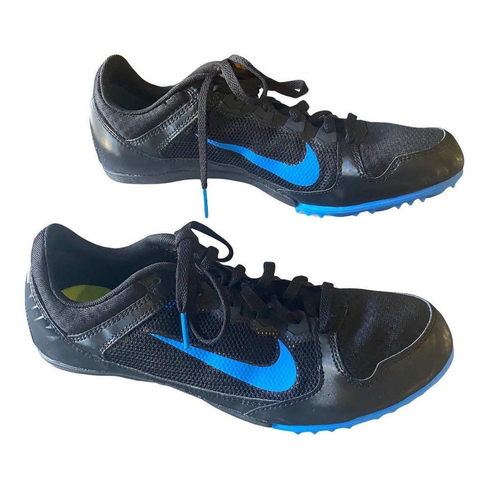 Nike Rival MD Mens Racing Shoes Size 9.5 Black & Blue Lightweight Performance
